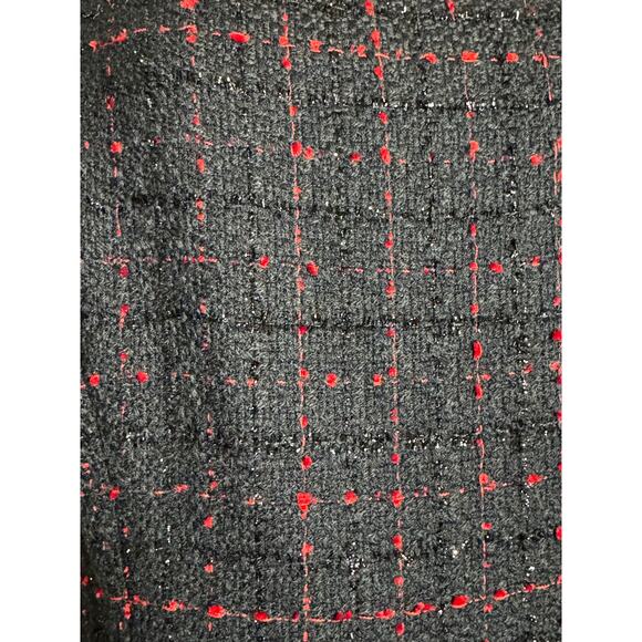 Tahari ASL evening classics boucle tweed sparkly dress suit black & red size 8 - Picture 11 of 16